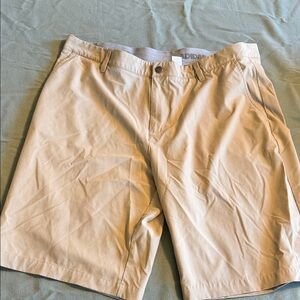 Adidas Men's Beige Flat Front Shorts